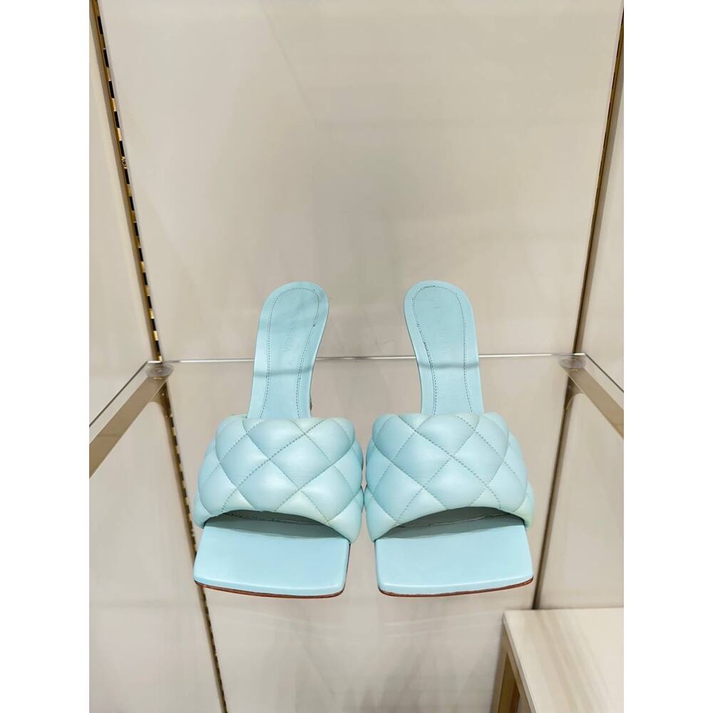 Bottega Veneta Light Blue Quilted Leather Lido Slide Sandals Sz.40 - Picture 4 of 10